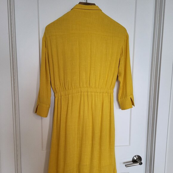 Yellow Midi Shirtdress - Picture 3 of 8